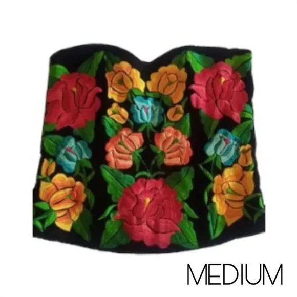 Mexican Embroidered Handmade Corset - Picture 12 of 15